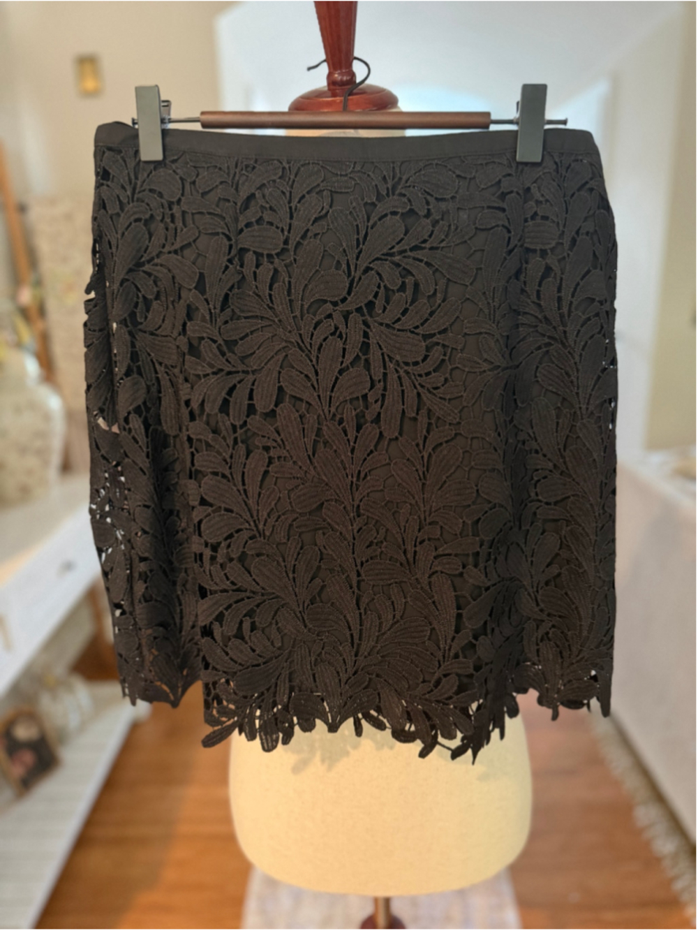 Women's AQUA Black Lace Mini Skirt Size M NWT
